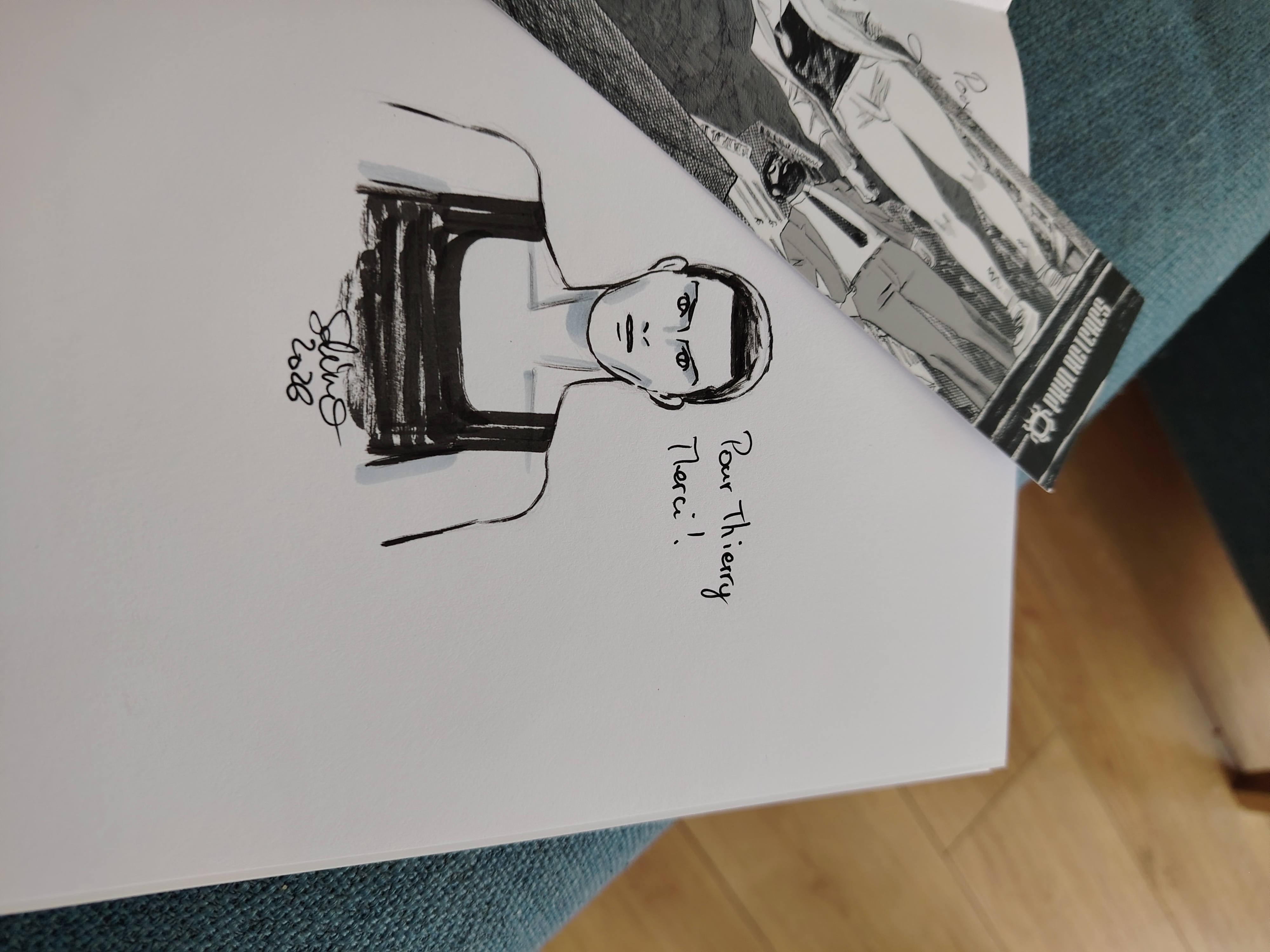 Dédicace dessinée de Michel Salvino dans l’exemplaire de What She Is